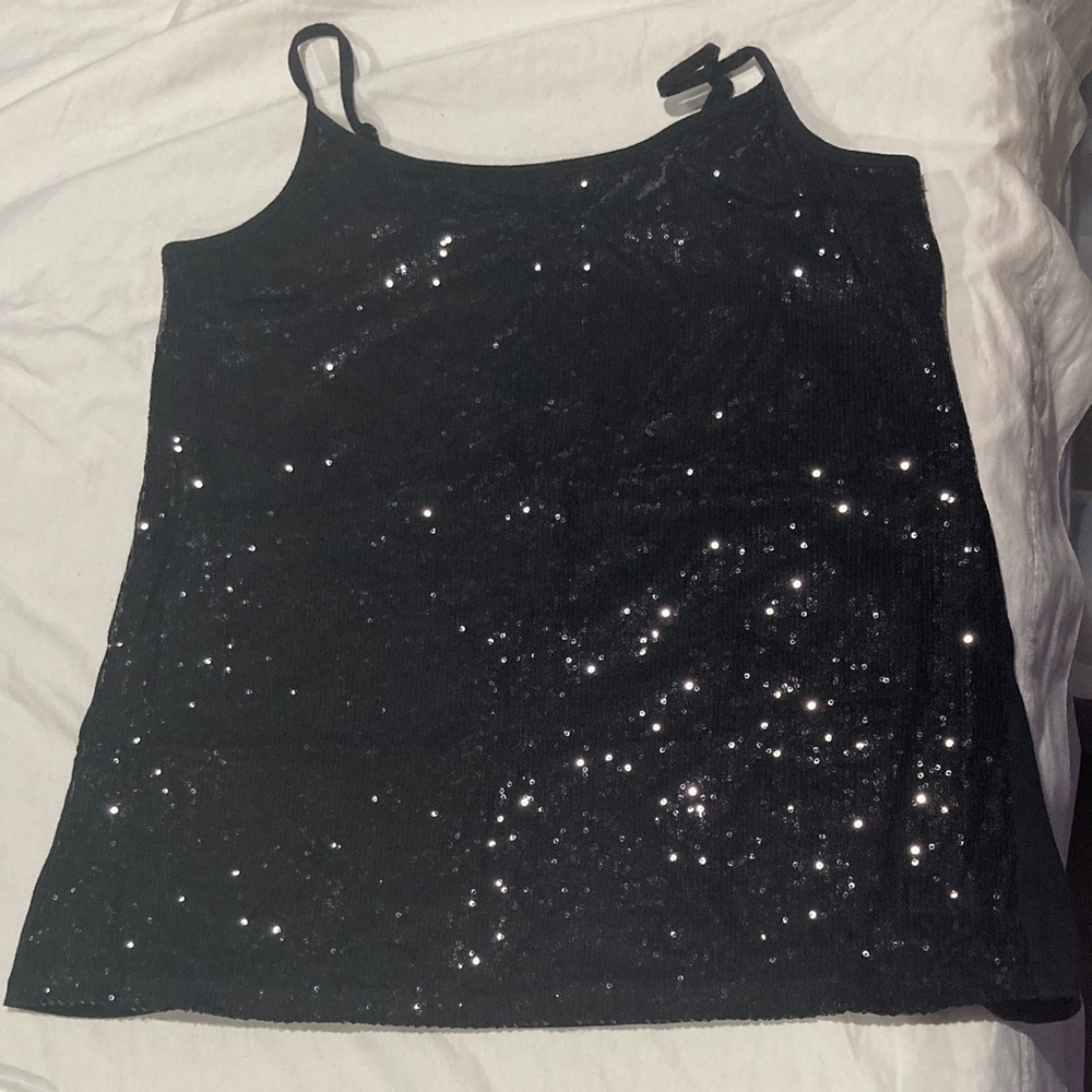 Torrid Black Sequin Tank Top
